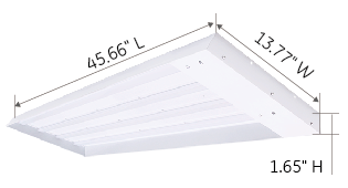 200W 300W Linear high bay dimension-Green Inova