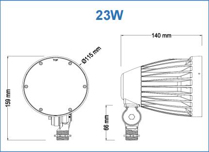 RGBCW 23W Dimension