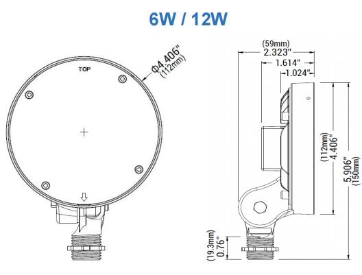 6W Tuya RGBW Landscape Light Dimension