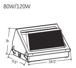 80W LED Wall Pack