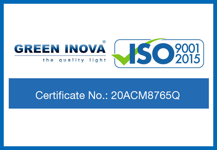 Green Inova has been awarded new ISO 9001:2015 Certification