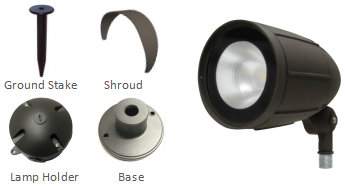LED bullet flood light accessories