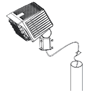 LED flood light Slip Fitter mount