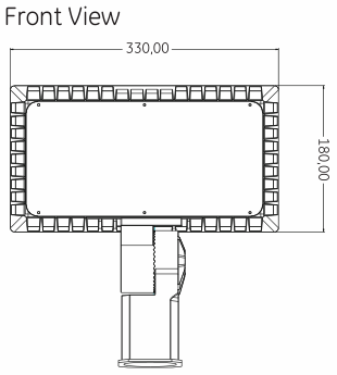 LED flood light dimension